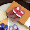 Designer Beach slippers Summer fashion women flip-flops 100% leather Letters lady Slippers luxury Bath Ladies slippers Large size 35-42 us11