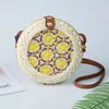 Handmade лето Пляжные сумки Тканые Sling сумка Круглые Вязаные кошельки и сумки цвета плеча Rattan соломы Плетеные сумка