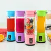 전기 Juicer 휴대용 4 블렌더 충전식 USB 과일 야채 도구 개인 블렌더 380ml 야외 Juicers