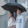 Xiaomi 90fun自動逆折りたたみ傘の男性LED発光防風ビジネス強い傘の反紫外線コーティング