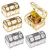 Treasure Chest Candy Box Wedding Favorive Mini Pudełka na prezenty Klasa Plastikowa Przezroczysta Biżuteria Stoage Case DHB297