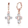 Lyxsmyckesdesigner Cross Earring Dangle Jewelry Hiphop Copper Earring Hooks Zircon Hoop Big Stud Earring Copper Earrings268p