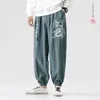 Pantalones para hombres Japonés Casual Kimono Samurai suelto Pantalón Pantalón Japón Hombres Traje Asiático Traje Yukata Estilo de algodón Ropa