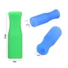 11 Färger i lager Silikontips för rostfritt stål Straws Tandkollisionsförebyggande Straws Cover Silikonrör