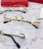 lunettes optiques transparentes de conception de mode monture en métal carrée lentille moins claire lunettes d'affaires classiques rétro avec étui 24522339847745