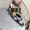 sandali vendita calda punte femminile 2020 nuova casa Baotou HASP bene con scarpe col tacco alto moda sandali della donna