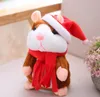 Peluche Animales Muñecas Hablar Hamster Toys Relleno Mouse Pet Mouse Mouse Toy Toke Sound Grabar Hamster Talking Record Raton Relleno Niños Juguete LSK430