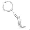 Engelse letters sleutelhanger 26 a z kristallen letter sleutelhanger sleutel ringen houders tas hanger sleutelhangers charme sleutelhanger mode-sieraden cadeau nieuw