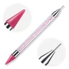 Dubbelstängd Rhinestone Picker Wax Pen Nail Gel Nail Manicure Tool Rhinestone Dotting Pencil Nail Art Tools Mandala Pochoirs De Peinture