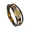 12 CONSTELL LEATHER BRACELET BRONZE COIN CHARM HORDCOPE SIGIN MULTILAYER LAP BRACELETS WOMMEN MENS BANGLE CUFF WILL AND SANDY FASHION JEWELRY