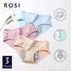 Women's Panties Women Menstrual Leak Proof Period Cotton Underwear High Waist Female Physiological Pants Warm Breathable Briefs 3PcsROSI