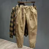 Mäns byxor 2021 Vårhösten Camouflage Drawstring Men Hip Hop Streetwear Trousers Multi Fickor Ankellängd Jogger