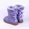 GRATIS VERZENDING 2018 Kerst klassieke lange Katoenen laarzen winter Laarzen echt leer Bailey Bowknot vrouwen bailey bow Snowboots Boot