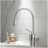 New Basin Faucet Single Lever 360 Rotation Spout Moder Brass Tap For Water Sink Mixer gold brush185f