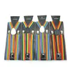 O envio gratuito de-Unisex Clip-on suspensórios Suspender Elastic 3 "Rainbow stripe" padrão Suspensórios MIX Y- volta varejo Atacado
