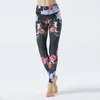 Yoga Outfits Blossoms Tight Sexy Women Flower Printed Pants High Waist Stretchy Compression Sport Tights Sportkläder Leggings