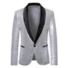 Men Blazer Spring и осенняя тенденция моды Высококачественный европейский код Sequin Sequined Slim Hip Hop Mens Suits Blazers4602771