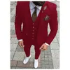 Beau One Button Groomsmen Notch Lapel Groom Tuxedos Hommes Costumes Mariage / Bal / Dîner Meilleur Blazer Homme (Veste + Pantalon + Cravate + Gilet) W236