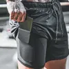 Doppelschichtige, schnell trocknende Shorts für Fitnessübungen, Joggerhose, Sommer-Männer-Laufhose, Kleidung und sandiges Geschenk