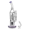 Bouwen Een Bong Hoge Dikke Waterpijpen Glas Dab Rigs Recycler Bekers Base Waterleidingen Met Arm Boom Perc Filter percolator 14mm Joint