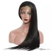 Perucas dianteiras de renda pré -arranhadas Silky Hair virgem reta de cabelos virgens de renda de gluia completa peruca de cabelo humano barato9907522