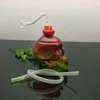 Tubi da fumo bong Fabbricazione Narghilè soffiato a mano Vaso di vetro scheletro ispessito colorato