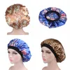 Tampas de chuveiro de cetim de borda larga ajustável Mulheres Dome Cobertura de cabelo Tampa Multicolour Nightcaps 5 8yd E2