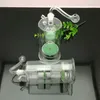 Tubi di fumo Narghilè Bong Glass Rig Oil Water Bong Classic Double Layer Sand Core Bottiglia di fumo per acqua in vetro filtrato