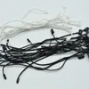 Garen 980 stks veel Goede Kwaliteit Zwart-wit Waxkoord Hang Tag Nylon String Snap Lock Pin Loop Fastener Ties Length18cm220F