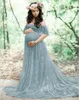 Pregnancy Style Maternity Dresses Strapless Short Sleeve Lace Dress for Pregnant Women Pography Plus size European Clothing5608343