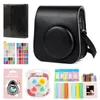 Populaire modeontwerper eenvoudig gewoon album lensframe 7 accessoires kit crossbody sling pu lederen cameratas voor Fujifilm instax mini 11