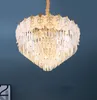 Prosty nowoczesny europejski styl kryształowy żyrandol salon wisiorek lampa domowa sypialnia celem oświetlenie restauracji