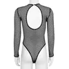 DPOIS chude bodysuit kobiety solidne seksowne jednoczęściowe ciało kombinezon dla dorosłych Fishnet Zobacz przez sheer Club Tops Tank Thong Swimsuit1261o