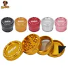 HONEYPUFF Smerigliatrice per erbe in alluminio stile tamburo 63 mm 4 pezzi in metallo Smerigliatrici per tabacco da fumo Frantoio per spezie Negozio Tabacco alle erbe