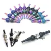 Black Blunt holder with Skull head Rainbow color rod hookah mouth tips wholesale hookah jewelry metal hookah tips for men