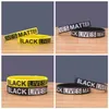 Black Lives Matter Wristband Silicone Wrist Band Bracelet Cuff Wristband Fashion 2 Colors Rubber Bracelet Party Favor Gift ZZA24742112919