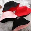 Двусторонний кепке Visor Solid Color Bucket Hat Мужчины и Женщины Хлопок Flat Sun Hat Реверсивный Fisherman Hat ковша DHA516