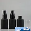 30 ml Zwart Groene Frosted Glass Lotion Fles met Plastic Lotion Pump, Cosmetische Verpakking, Cosmetische Fles voor Vloeistof F800