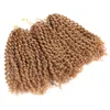 8 tum ombre hårförlängningar syntetiska Marlybob Jerry Curl Hair Jamaican Bounce Crochet Afro Kinky Curly Braids LS05