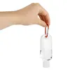 Bouteille rechargeable d'alcool vide de 50 ml avec mousqueton porte-clés crochet transparent en plastique désinfectant pour les mains bouteille conteneur pour voyage