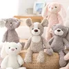 Mignon ours en peluche poupée lapin/licorne/éléphant en peluche haute qualité apaiser poupée doux dormir accompagner cadeau pour les enfants nouveau-nés