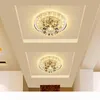18 см * 18 см 5W Светодиодные круглые стеклянные потолочные светильники вторжение проход коридор лампы современный балконный кристалл для входной гостиной