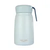 Botella de agua de 350ml, botella de agua al vacío para estudiantes de Color sólido, cuerda de silicona, vasos aislados de acero inoxidable 304