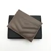 Hight Quality Men Mulher Crédito de cartão de crédito Mens de couro genuíno Mini Bank Card Titular Small Slim Wallet WTIH Box205y