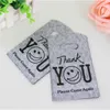 New Design Whole 200pcs lot 9 15cm Good Quality Grey Mini Thank You Gift Bags Small Plastic Shopping Bags241k