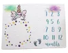 Baby Milestone Blanket Monthly Growth Blankets Background Cloth Newborn Swaddle DIY Photography Props 6 Designs Optional DW4107