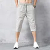 Men's Long Shorts Men's Shorts Summer Breeches 2020 Thin Nylon 3/4 Length Trousers Male Bermuda Board Quick Drying Beach Black