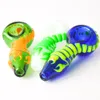 4 Inch Glow In Dark Heady Glass Smoking Pipes Spoon Scorpion Luminous Hand Pipe Oil Burner Tobacco Pipes Smoking Accessories