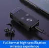 Bluetooth 5.0 Mottagare A2DP 3.5mm AUX Stereo Audio Wireless Adapter med MIC Handsfree Support TF-kort Spela Bass Gain Switch