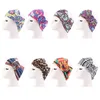女性のための綿のヘッドバンドのアフリカのパターンプリントのヘッドバンドの女性の花の装飾帽子のサロンメイクアップヘアラップヘアアクセサリー